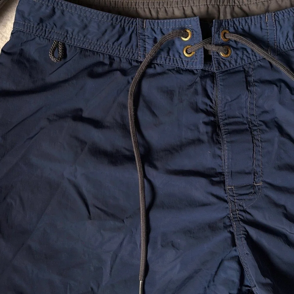 Sundek Goldenwave Mens Size 34 Fixed Waist Board Shorts Iconic Taffeta Rare